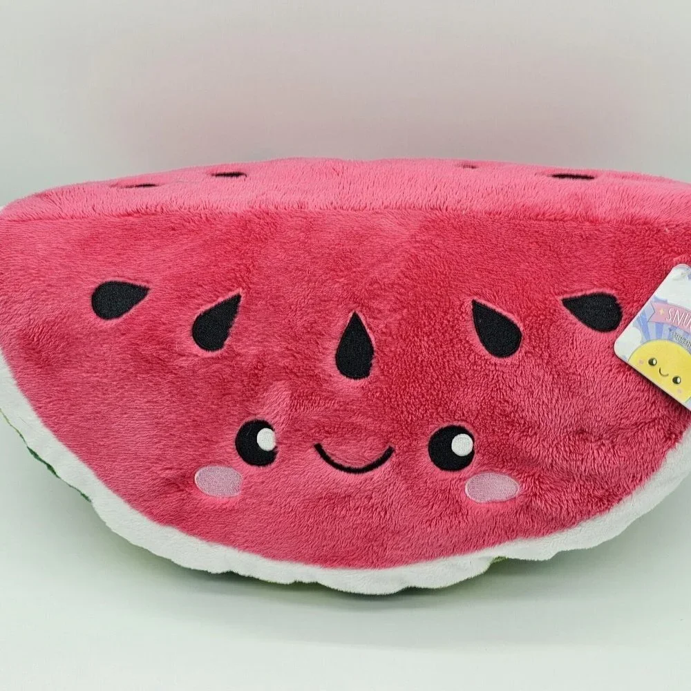 Snugglemi Squishable Comfort Food Watermelon 15 Inch Plush Figure Red Green